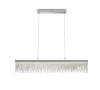 Netlighting Fusion Linear Pendant 33W LED 3000K 3300lm Chrome Crystal Chain in Grey Netlighting Grey