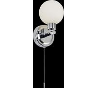 Netlighting G9 Single Wall light with Round Frosted Glass Chrome 230V IP44 25W in Grey Netlighting Grey