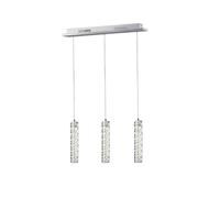 Netlighting Galaxy Ceiling Pendant 3 Drop LED 4000K 3 X 3W Polished Chrome Crystal in Grey Netlighting Grey