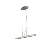 Netlighting Galaxy Ceiling Pendant Linear 12W LED 4000K Polished Chrome Crystal in Grey Netlighting Grey