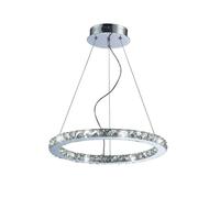 Netlighting Galaxy Pendant Round Small 27W LED 6000K Polished ChromeCrystal in Grey Netlighting Grey