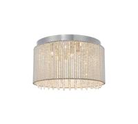 Netlighting Galina 10 Light Flush Light Chrome Plate & Clear Crystal G9 Netlighting Clear
