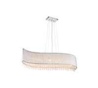 Netlighting Galina 8 Light Ceiling Pendant Chrome Plate & Clear Crystal G9 Netlighting Clear