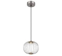 Netlighting Galway 30cm Wire Frame Pendant Ceiling Light Nickel Matt LED 3000K in Grey Netlighting Grey