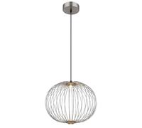 Netlighting Galway 50cm Wire Frame Pendant Ceiling Light Nickel Matt LED 3000K in Grey Netlighting Grey