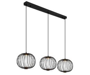 Netlighting Galway Bar Pendant Ceiling Light Matt Black 3x LED 3000K Netlighting Black