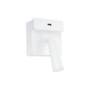 Luminosa Lighting Luminosa Gamma Led Wall Reading Usb Light White 175Lm 2700K