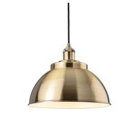Netlighting Genoa Industrial Dome Pendant Light Antique Brass in Gold Netlighting Gold