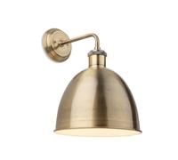 Netlighting Genoa Industrial Dome Wall Light Antique Brass in Gold Netlighting Gold