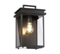 Netlighting Glenview Outdoor 1 Light Wall Lantern Antique Bronze IP44 E27 in Brown Netlighting Brown