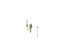 Netlighting Goodwood 1 Light Polished Brass Candle Wall Lamp in Yellow Netlighting Yellow