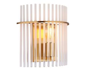 Netlighting Gorley Wall Lamp Gold Colours Matt Opal Glass Shade 1x E27 Netlighting Gold