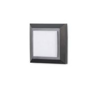 Netlighting Grove LED Outdoor Square Wall Light Black Grey IP65 Netlighting Grey