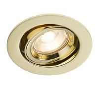 Netlighting GU10 Brass Recessed Tilt Twist & Lock Downlight 230V in Yellow Netlighting Yellow