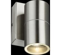 Netlighting GU10 Fixed Single Wall Light with Photocell Sensor Brushed Chrome 230V IP54 20W in Grey Netlighting Grey