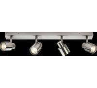 Netlighting GU10 Quad Bar Spotlight Brushed Chrome 230V IP20 50W in Grey Netlighting Grey