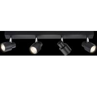 Netlighting GU10 Quad Bar Spotlight Matt Black 230V IP20 50W Netlighting Black