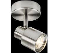 Netlighting GU10 Single Spotlight Brushed Chrome 230V IP20 50W in Grey Netlighting Grey