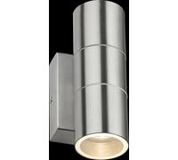 Netlighting GU10 Up & Down Wall Light with Photocell Sensor Brushed Chrome 230V IP54 2x20W in Grey Netlighting Grey