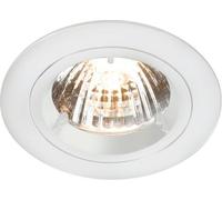 Knightsbridge IP20 230V/12V GU10/MR16 White Recessed Fixed Twist & Lock Downlight, Aluminium