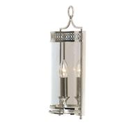 Netlighting Guildhall 1 Light Indoor Candle Wall Light Polished Nickel E14 in Grey Netlighting Grey
