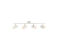 Netlighting Gull 4 Light Spotlight Matt White Paint Satin Brushed Gold GU10 Netlighting White