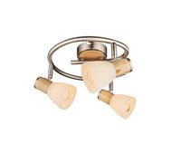 Netlighting Gylfi Ceiling Spotlight Clusters Nickel Matt Opal Glass Shade 3x E14 in Grey Netlighting Grey