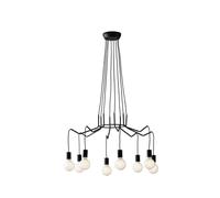 Luminosa Lighting Luminosa Habitat 8 Light Hanging Wire Pendant, Black, E27