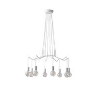 Luminosa Lighting Luminosa Habitat 8 Light Hanging Wire Pendant, White, E27