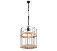Netlighting Halia 35cm Wire Frame Pendant Ceiling Light Matt Black 1x E27 Netlighting Black