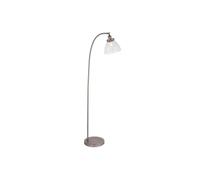 Netlighting Hansen Task Floor Lamp Brushed Silver Paint Clear Glass Netlighting Clear
