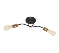 Netlighting Harvard Multi Arm Semi Flush Ceiling Light Black Patina 48cm Netlighting Black