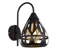 Netlighting Hassan Dome Wall Lamp Matt Black 1x E27 Netlighting Black
