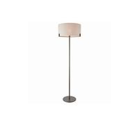 Netlighting Hayfield Floor Lamp Brushed Bronze Effect Plate & Natural Linen 1 Light IP20 E27 in Brown Netlighting Brown