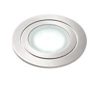 Netlighting Hayz Integrated LED 1 Light Outdoor Coastal Recessed Light Marine Grade Brushed Stainless Steel Frosted IP67 in Grey Netlighting Grey