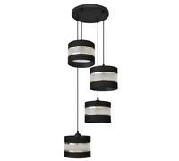 Netlighting Helen Cluster Pendant Ceiling Light Black Gold 35cm Netlighting Black