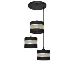 Netlighting Helen Cluster Pendant Ceiling Light Black Gold 35cm Netlighting Black