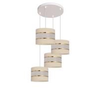 Netlighting Helen Cluster Pendant Ceiling Light Ecru Gold White 35cm in Beige Netlighting Beige