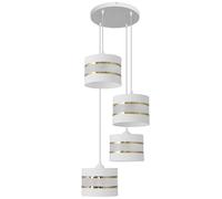 Netlighting Helen Cluster Pendant Ceiling Light White Gold 35cm Netlighting White