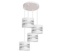 Netlighting Helen Cluster Pendant Ceiling Light White Silver 35cm Netlighting White