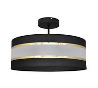 Netlighting Helen Cylindrical Ceiling Light Black Gold 40cm Netlighting Black