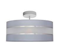Netlighting Helen Cylindrical Ceiling Light Grey Silver 40cm Netlighting Grey