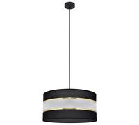 Netlighting Helen Cylindrical Pendant Ceiling Light Black Gold 40cm Netlighting Black
