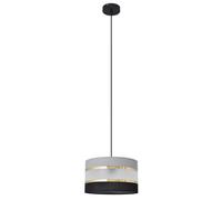 Netlighting Helen Cylindrical Pendant Ceiling Light Black Gold Grey 25cm Netlighting Black