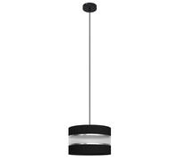 Netlighting Helen Cylindrical Pendant Ceiling Light Black Silver 25cm Netlighting Black
