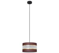 Netlighting Helen Cylindrical Pendant Ceiling Light Brown Gold Black 25cm Netlighting Brown