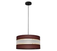 Netlighting Helen Cylindrical Pendant Ceiling Light Brown Gold Black 40cm Netlighting Brown