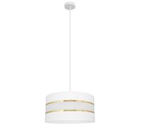 Netlighting Helen Cylindrical Pendant Ceiling Light White Gold 40cm Netlighting White