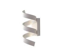 Netlighting Helix Integrated LED Swirl Effect Wall Lamp White Silver 4000K Netlighting White