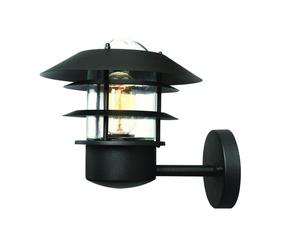 Netlighting Helsingor 1 Light Outdoor Coastal Wall Lantern Light Black IP44 E27 Netlighting Black